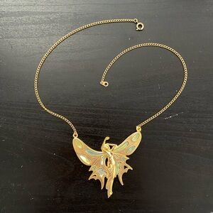 Fairy Butterfly Pendant Necklace - Large